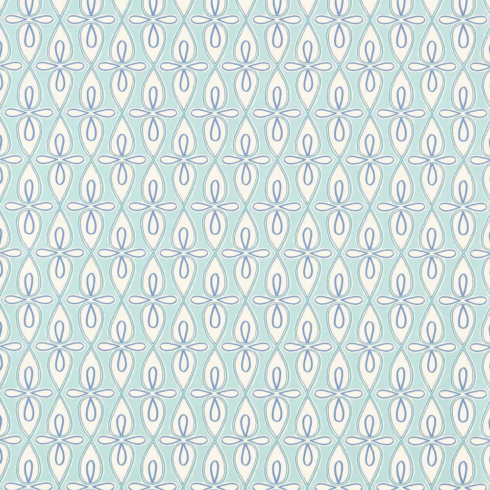 Thibaut T16056 BRIBIE Turquoise Wallpaper