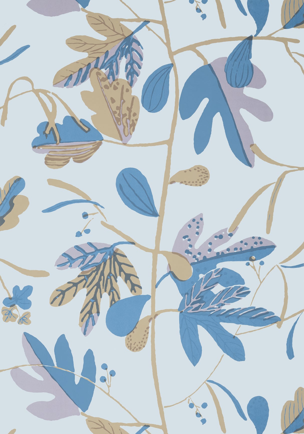 Thibaut T16210 MATISSE LEAF Lavender and Blue Wallpaper