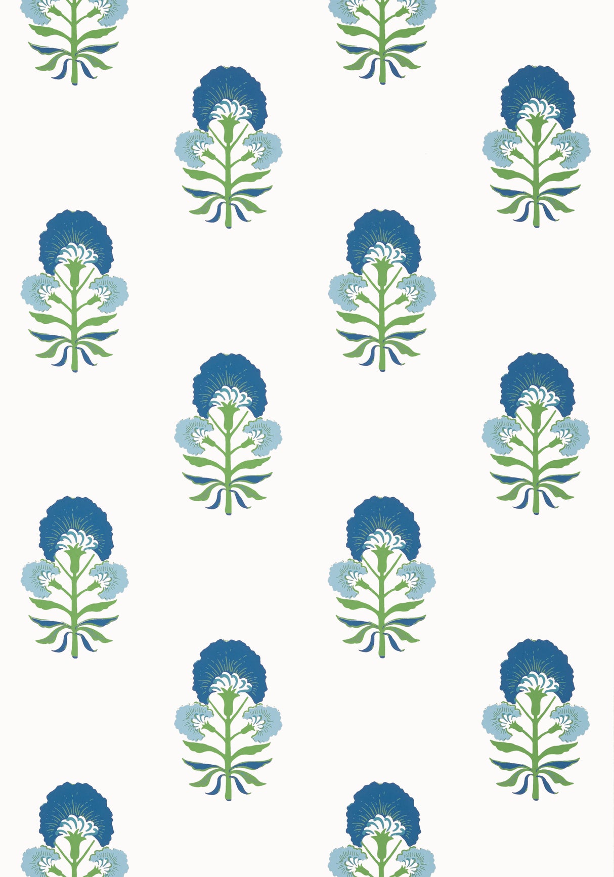 Thibaut T16215 TYBEE BUD Green and Blue Wallpaper