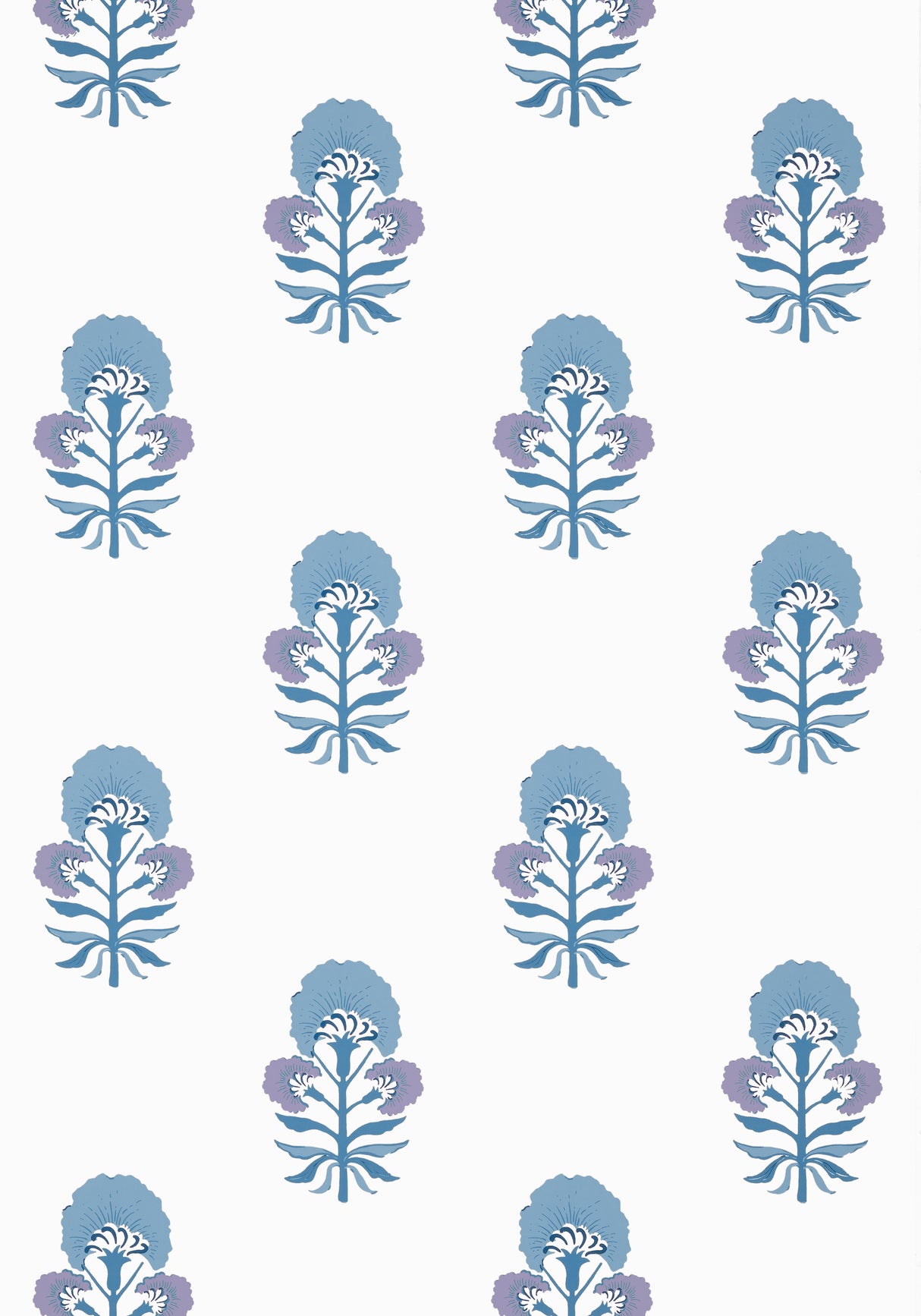 Thibaut T16216 TYBEE BUD Lavender and Blue Wallpaper