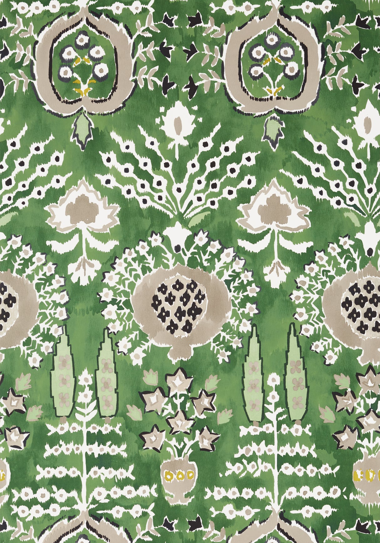 Thibaut T16242 MENDOZA SUZANI Green Wallpaper