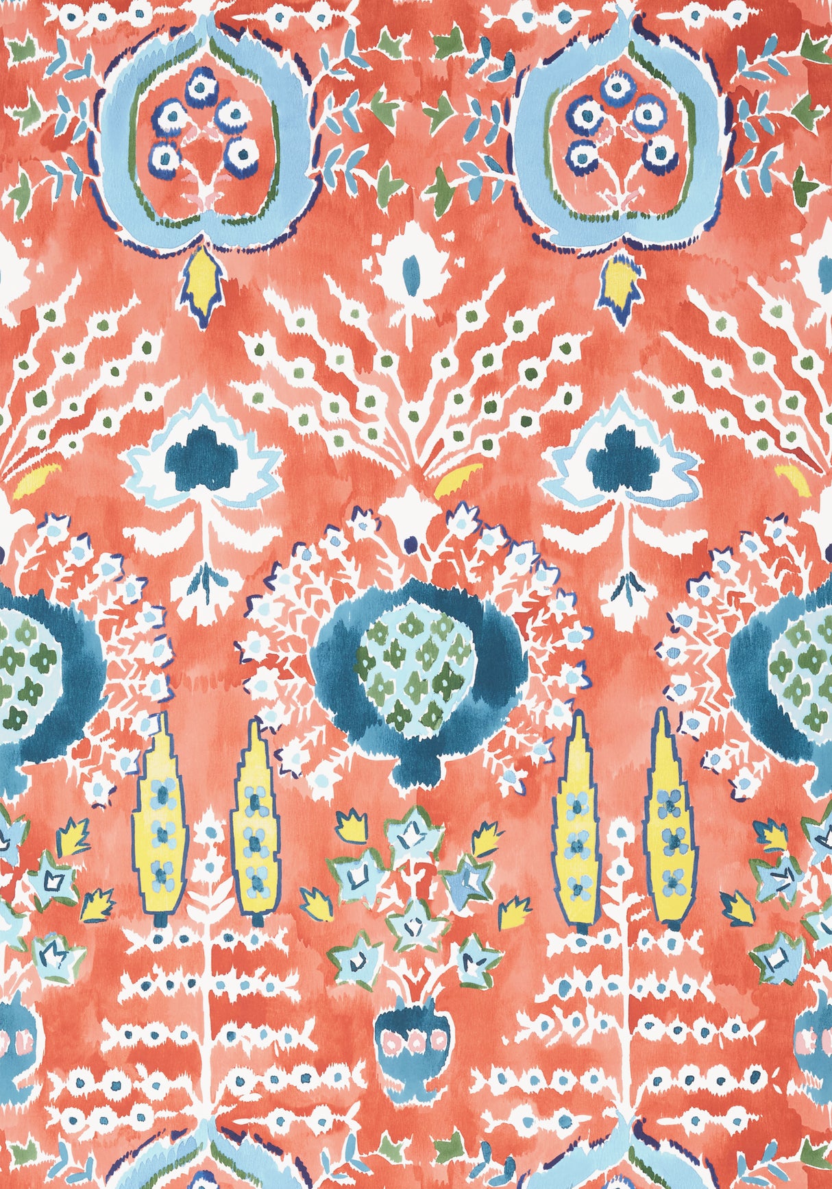 Thibaut T16243 MENDOZA SUZANI Coral Wallpaper