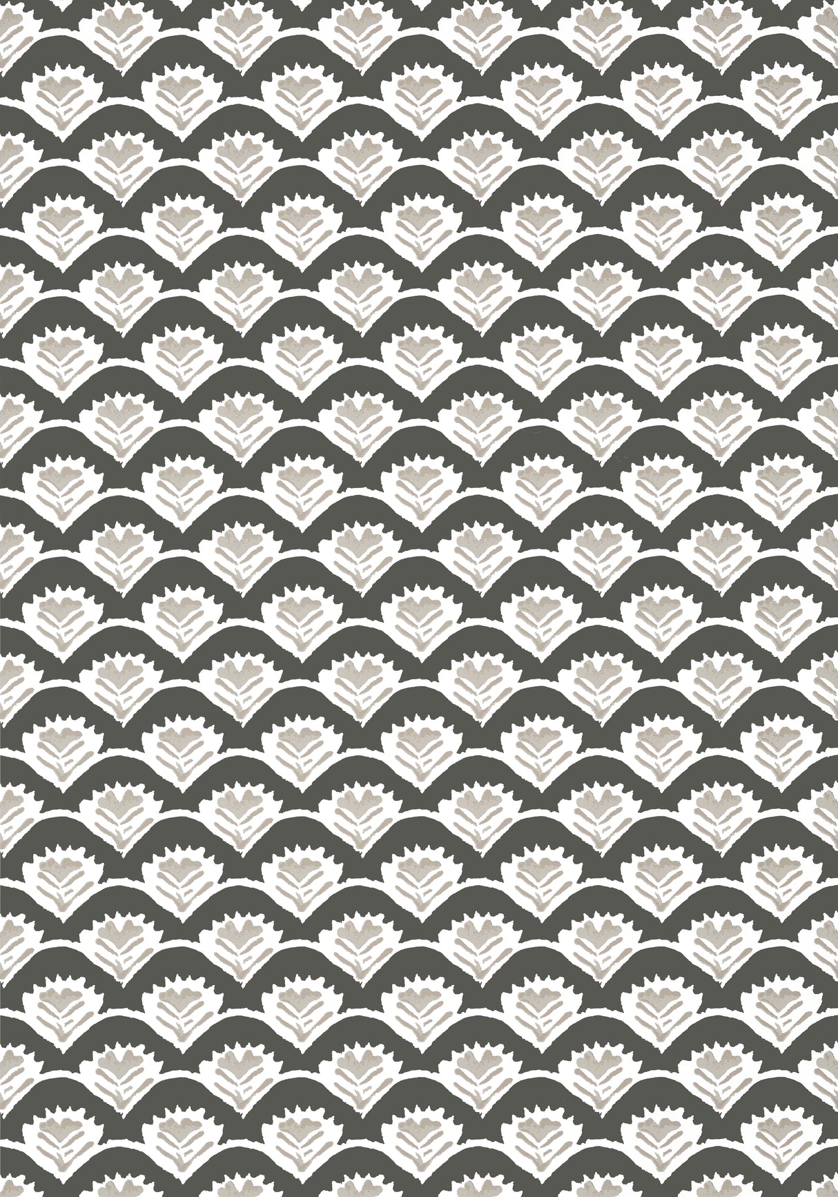 Thibaut T16252 EMILY Black and Beige Wallpaper