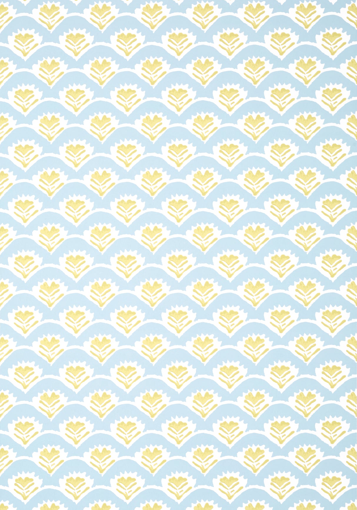 Thibaut T16253 EMILY Yellow and Blue Wallpaper