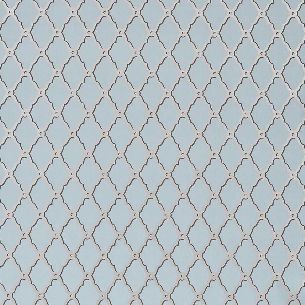 Thibaut T1818 ROTHBURY TRELLIS Metallic on Slate Grey Wallpaper