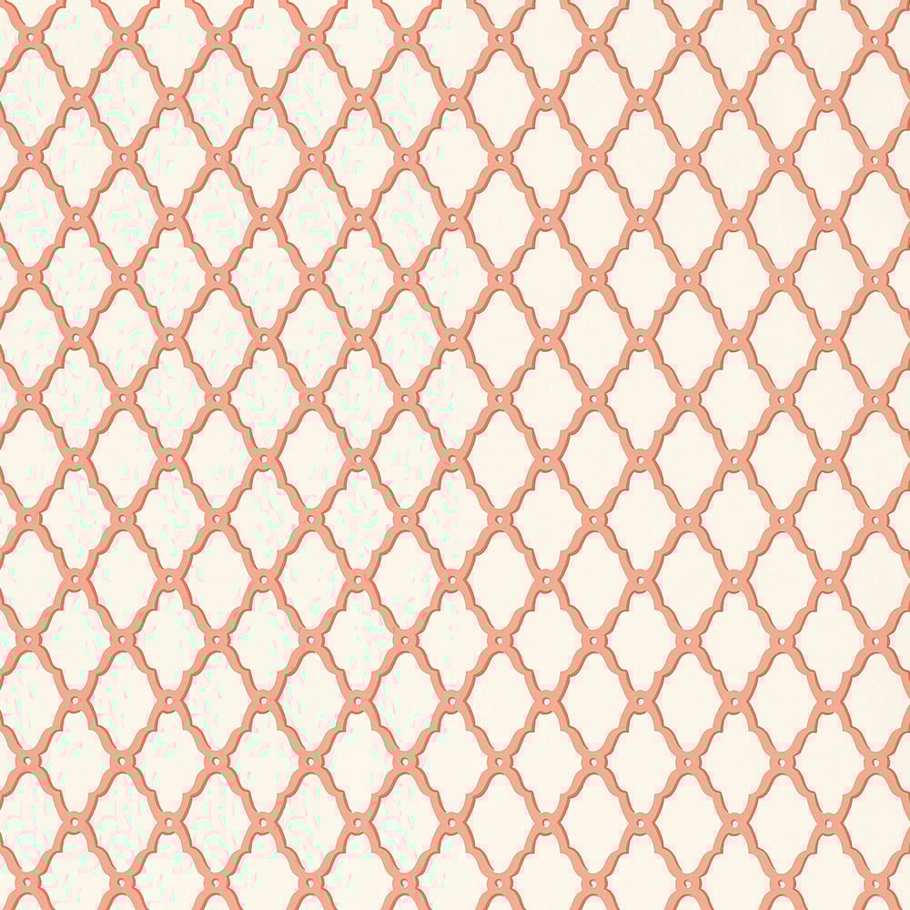 Thibaut T1819 ROTHBURY TRELLIS Coral Wallpaper