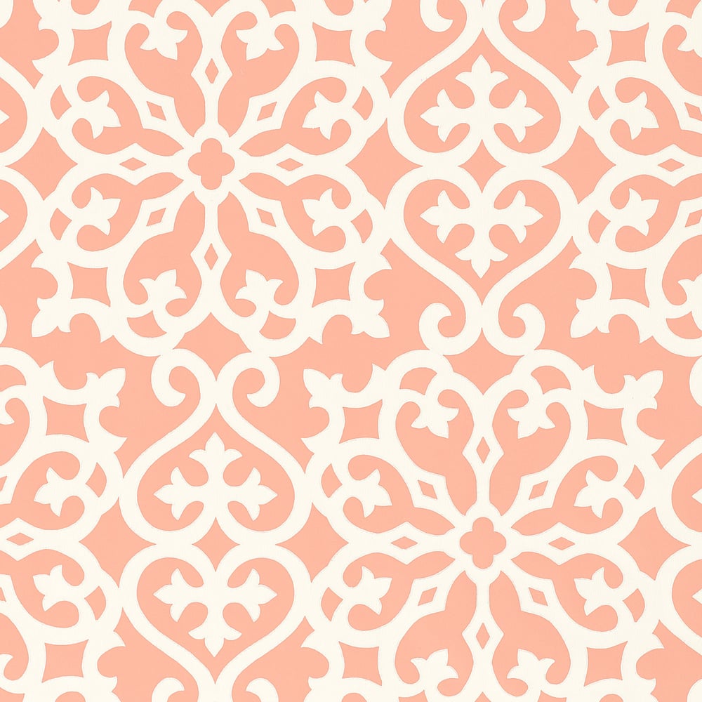 Thibaut T1831 ALLISON Coral Wallpaper