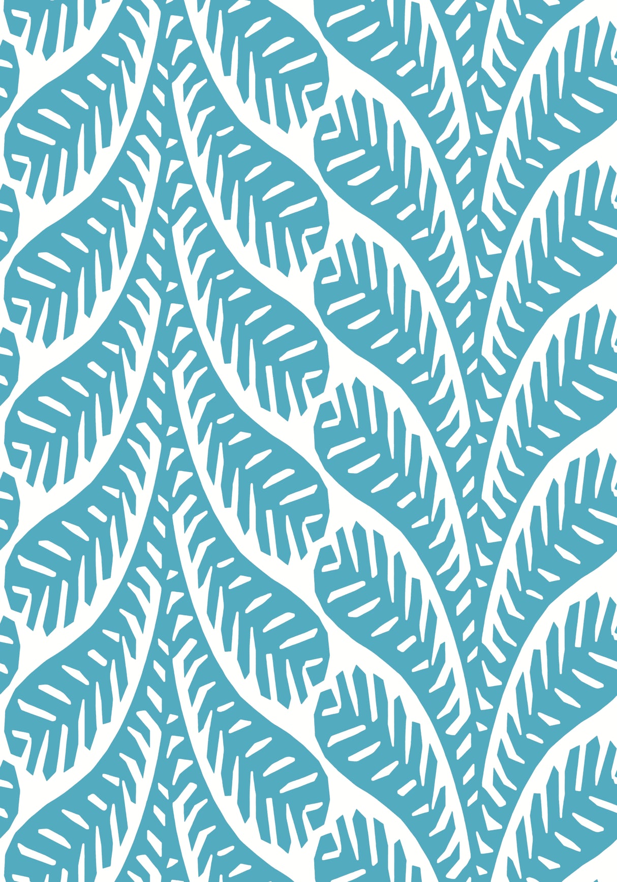 Thibaut T20833 GINGER Turquoise Wallpaper