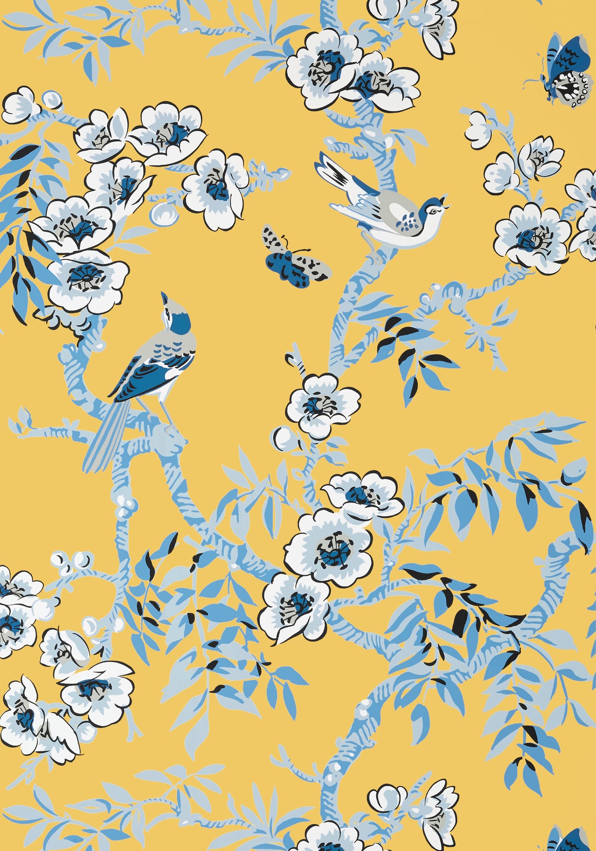Thibaut T20840 YUKIO Yellow Wallpaper