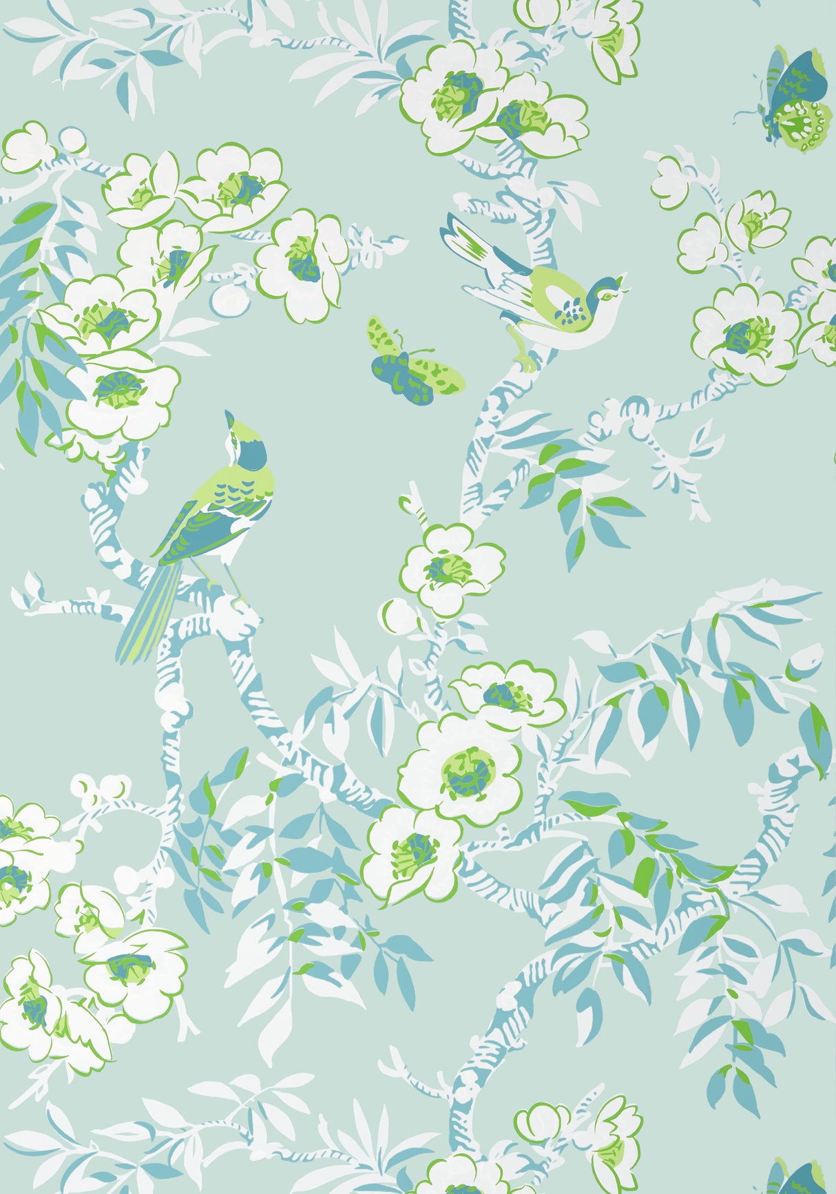 Thibaut T20843 YUKIO Spa Blue Wallpaper