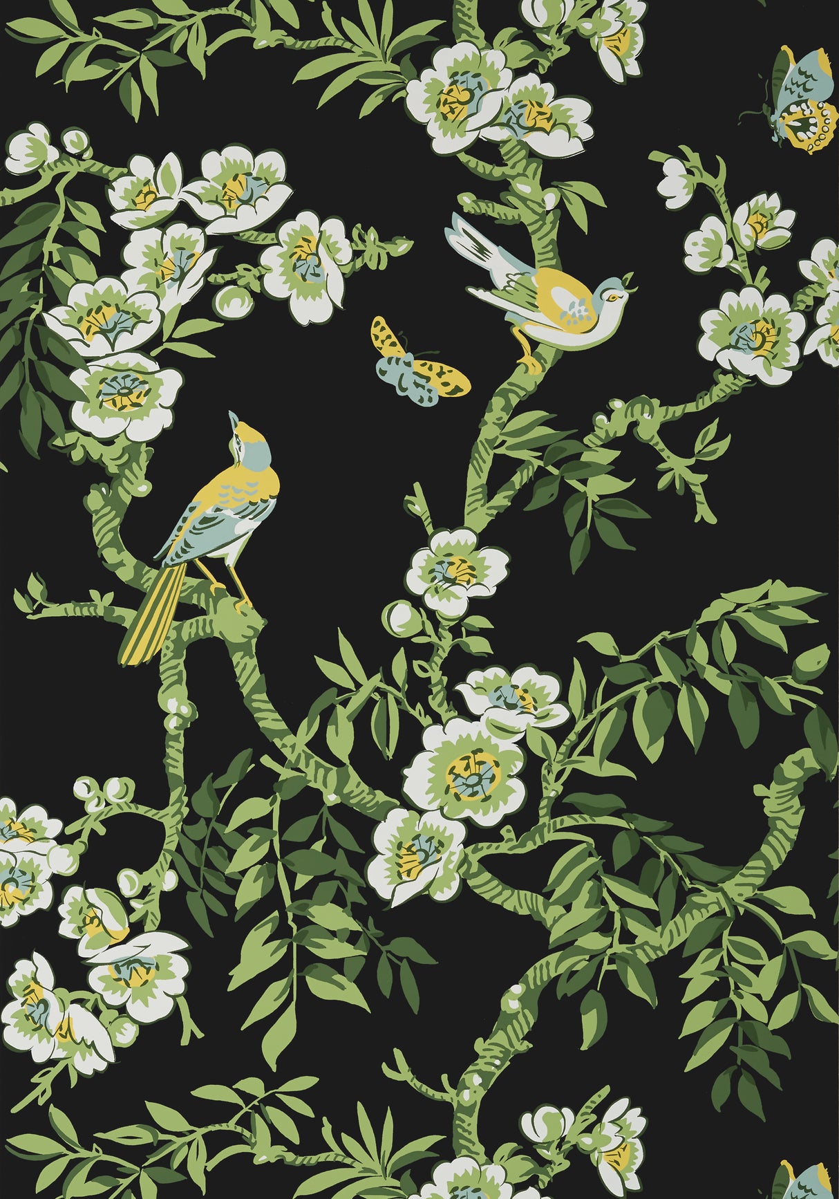 Thibaut T20845 YUKIO Black Wallpaper