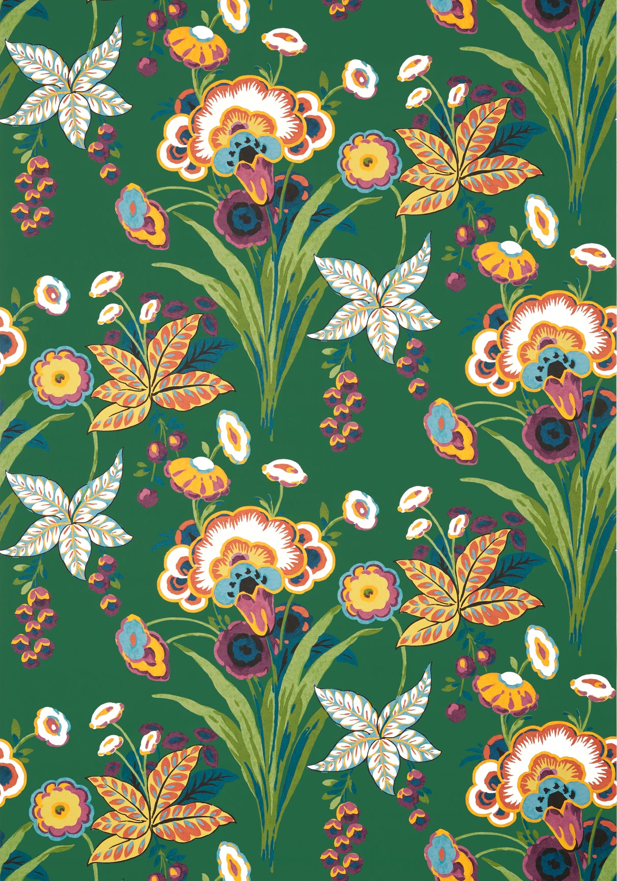 Thibaut T20849 PASADENA Emerald Wallpaper