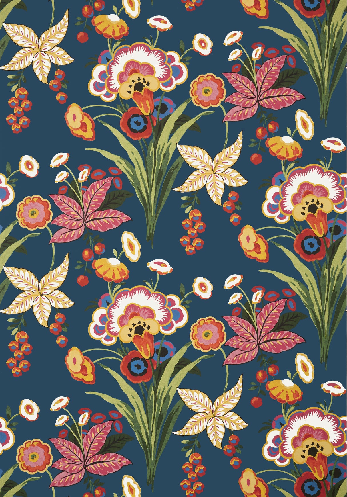 Thibaut T20854 PASADENA Navy Wallpaper