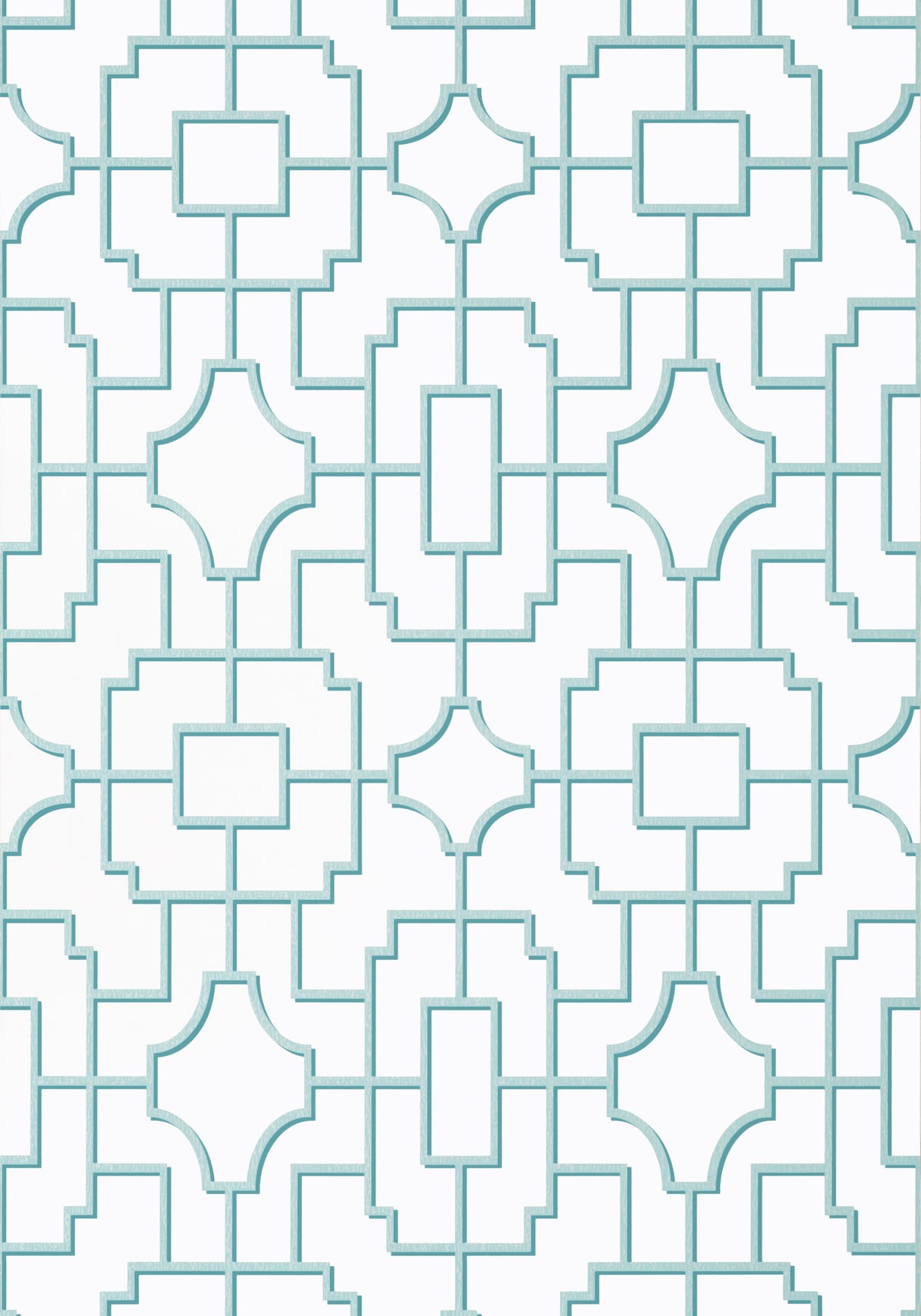 Thibaut T20869 FRETWORK Spa Blue Wallpaper