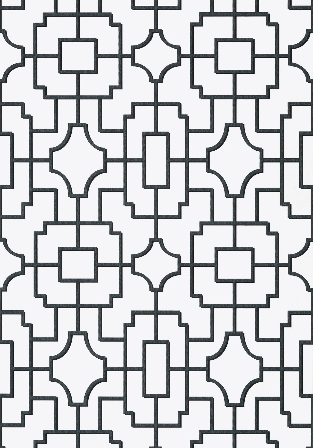 Thibaut T20871 FRETWORK Black Wallpaper