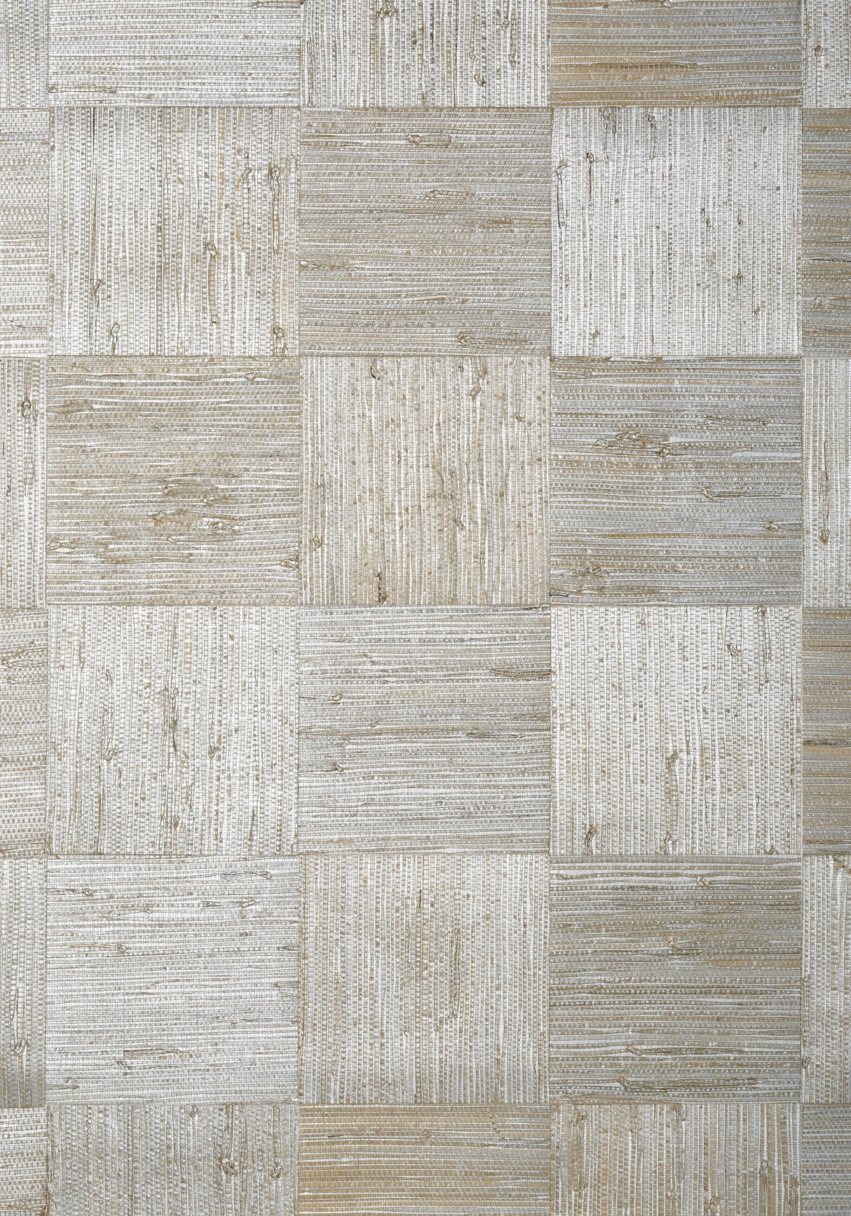 Thibaut T24077 MOSAIC WEAVE Metallic Silver Wallpaper