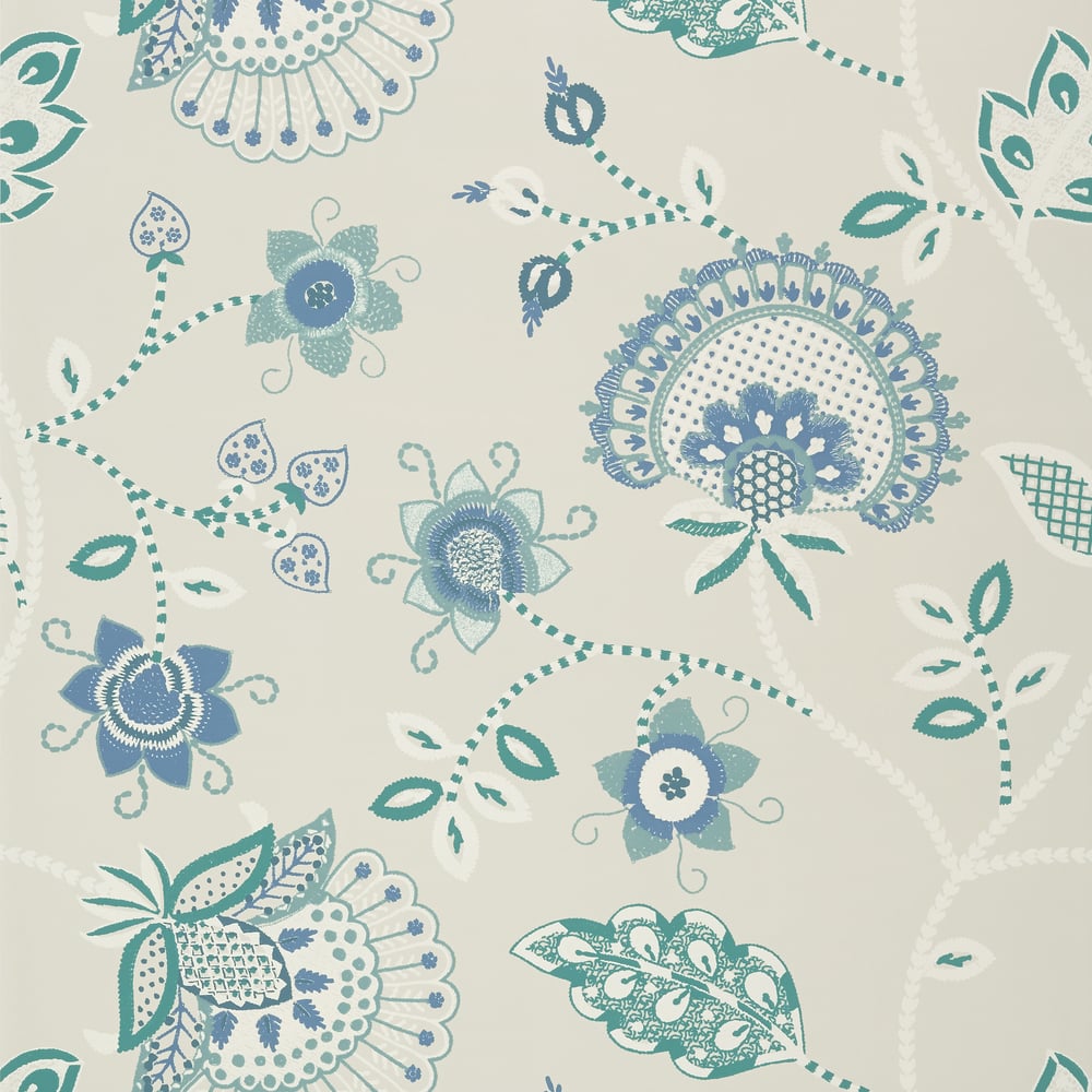 Thibaut T24301 PORTOFINO Blue and Aqua Wallpaper