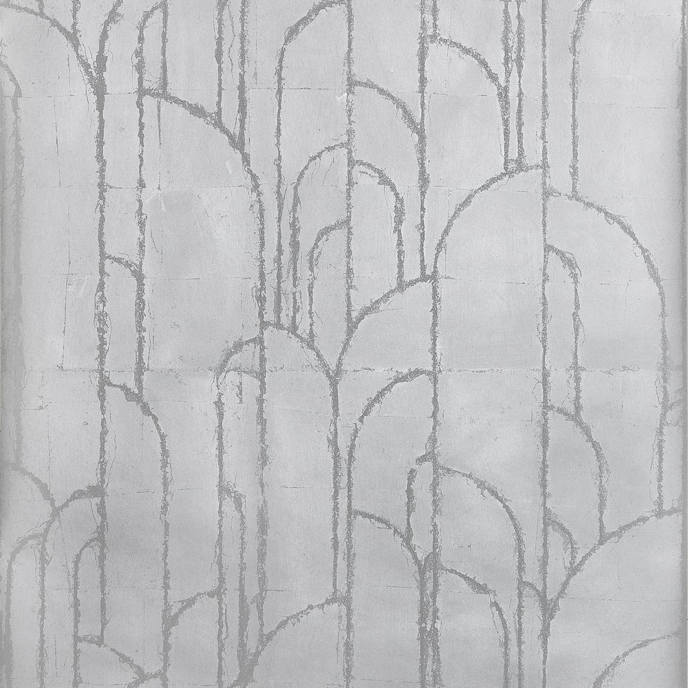 Thibaut DECO MOON T24417 in Silver Wallpaper - YUTORI