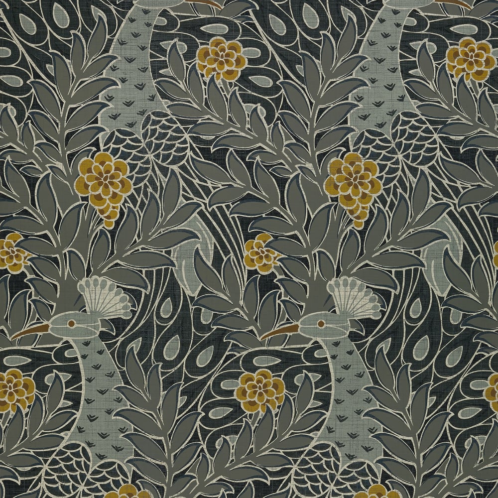 Thibaut T2919 DESMOND Black and Charcoal Wallpaper
