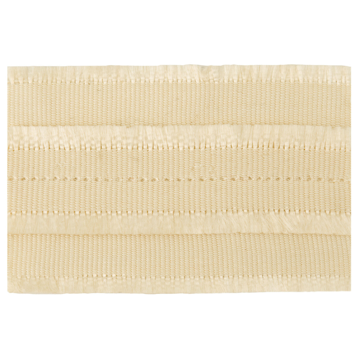 KRAVET COUTURE T30564.16.0 FRINGED BORDER CHAMPAGNE TRIM - Eade's Wallpaper