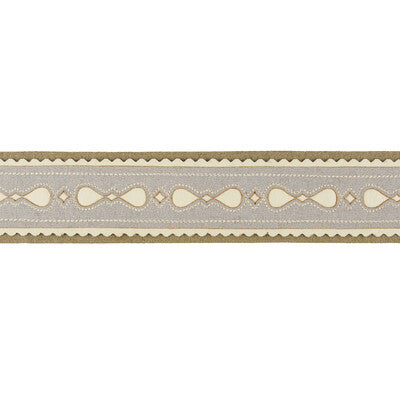 KRAVET COUTURE T30718.1106.0 TYROLEAN BAND FROST TRIM - Eade's Wallpaper