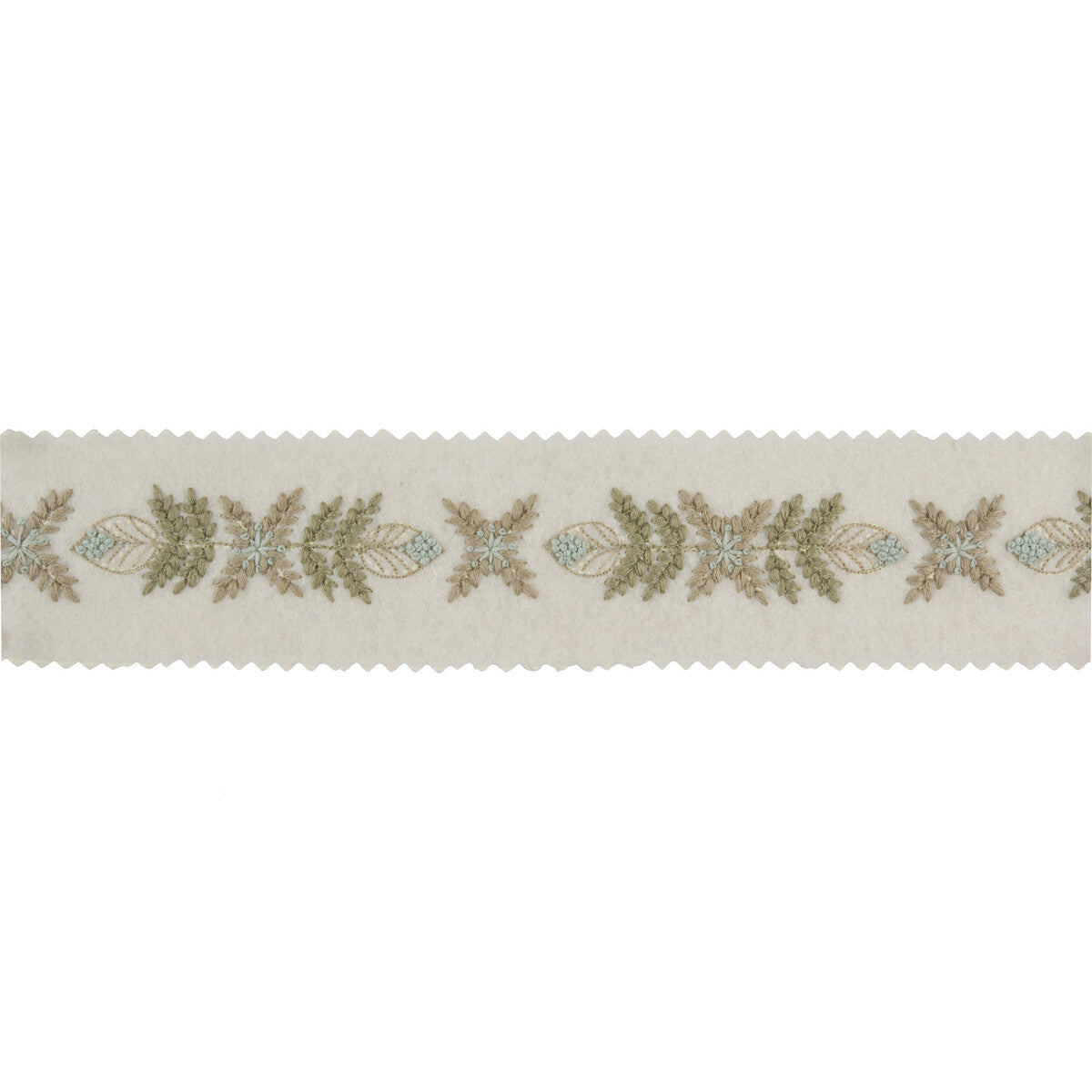 KRAVET COUTURE T30731.30.0 EDELWEISS GREEN MEADOW TRIM - Eade's Wallpaper