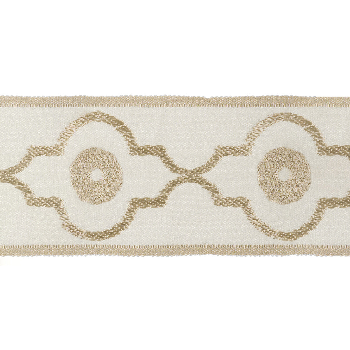 KRAVET DESIGN T30745.16.0 OGEE CHAIN CREAM TRIM - Eade's Wallpaper