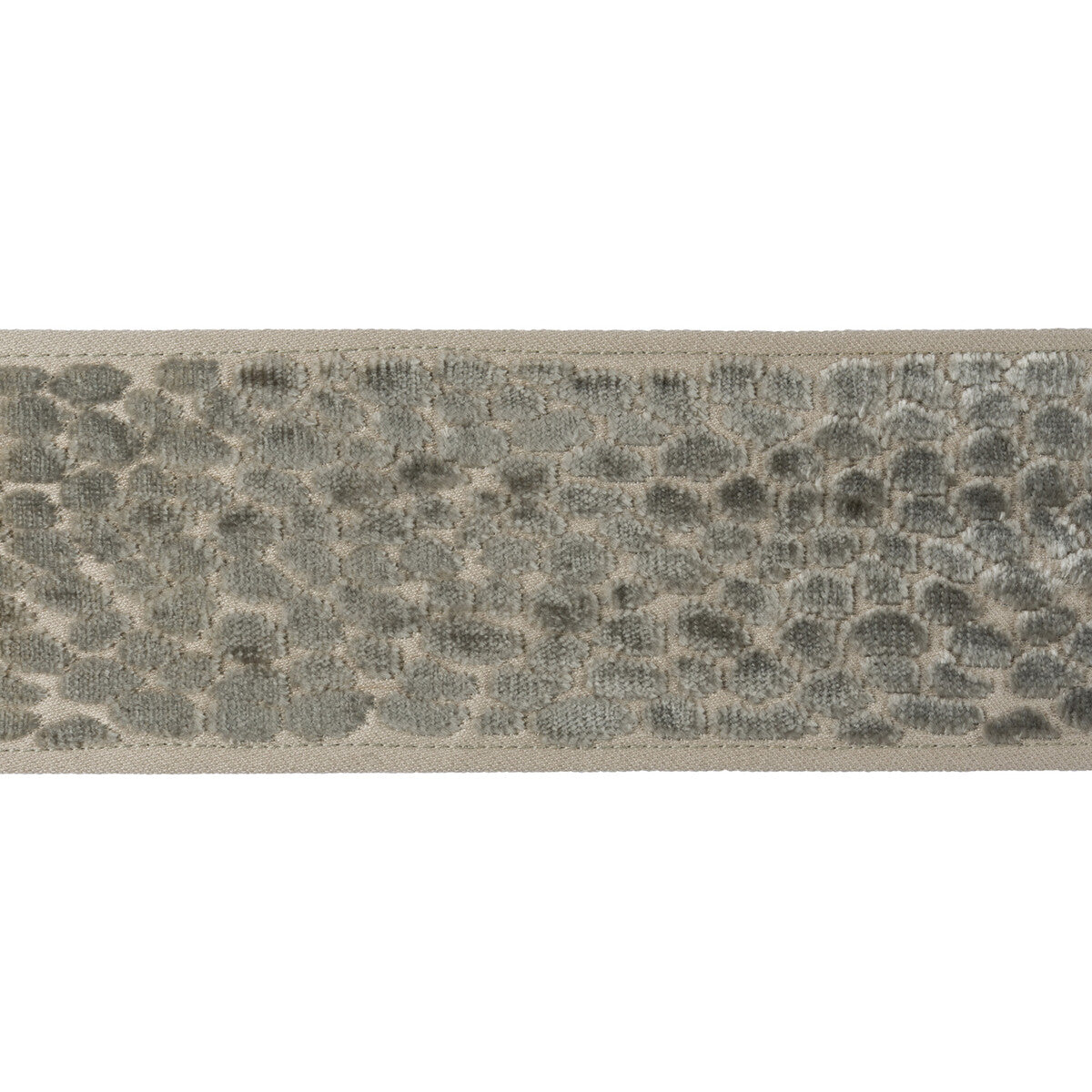KRAVET DESIGN T30746.106.0 VELVET PEBBLE PLATINUM TRIM - Eade's Wallpaper