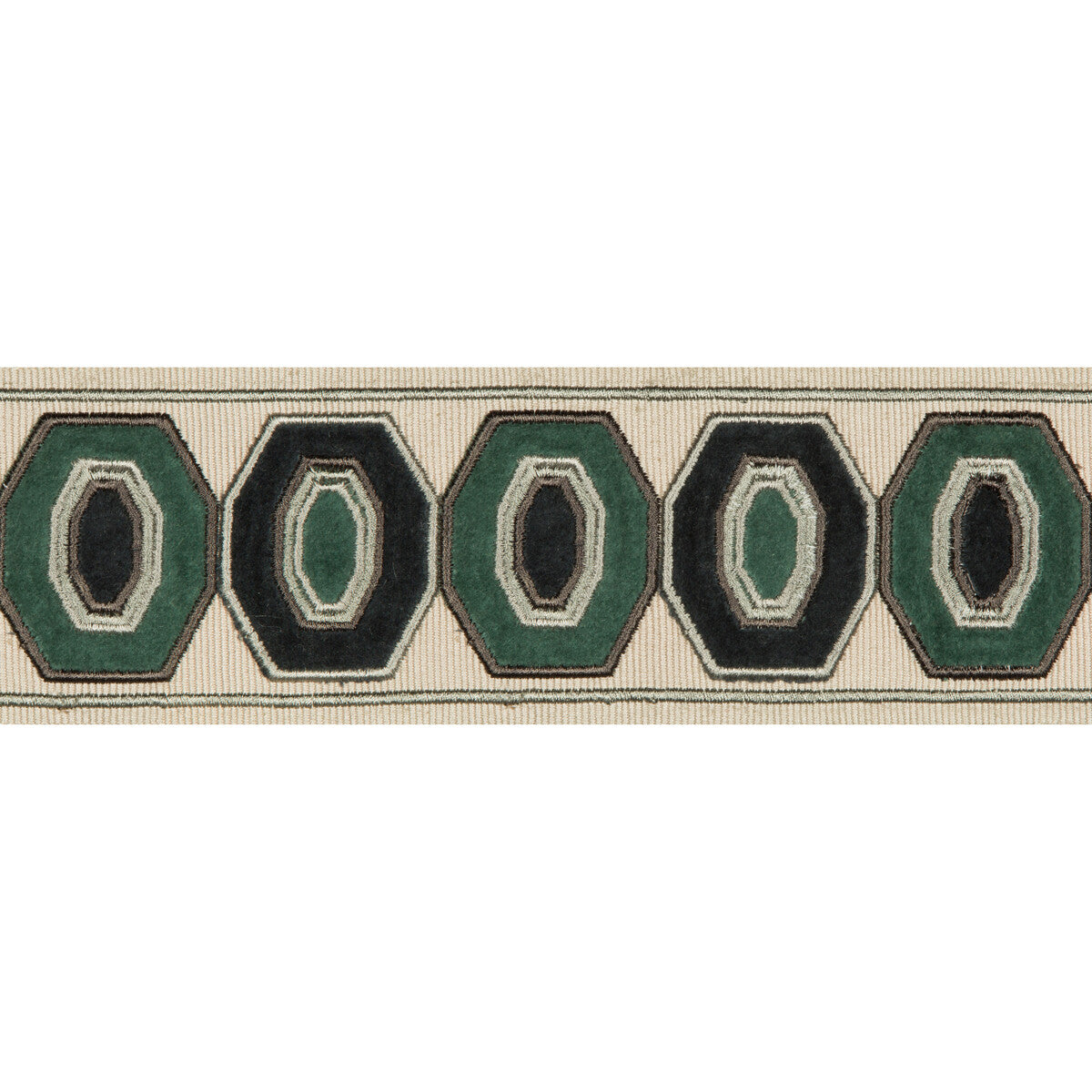 KRAVET DESIGN T30772.1153.0 GEODEX TEAL TRIM - Eade's Wallpaper