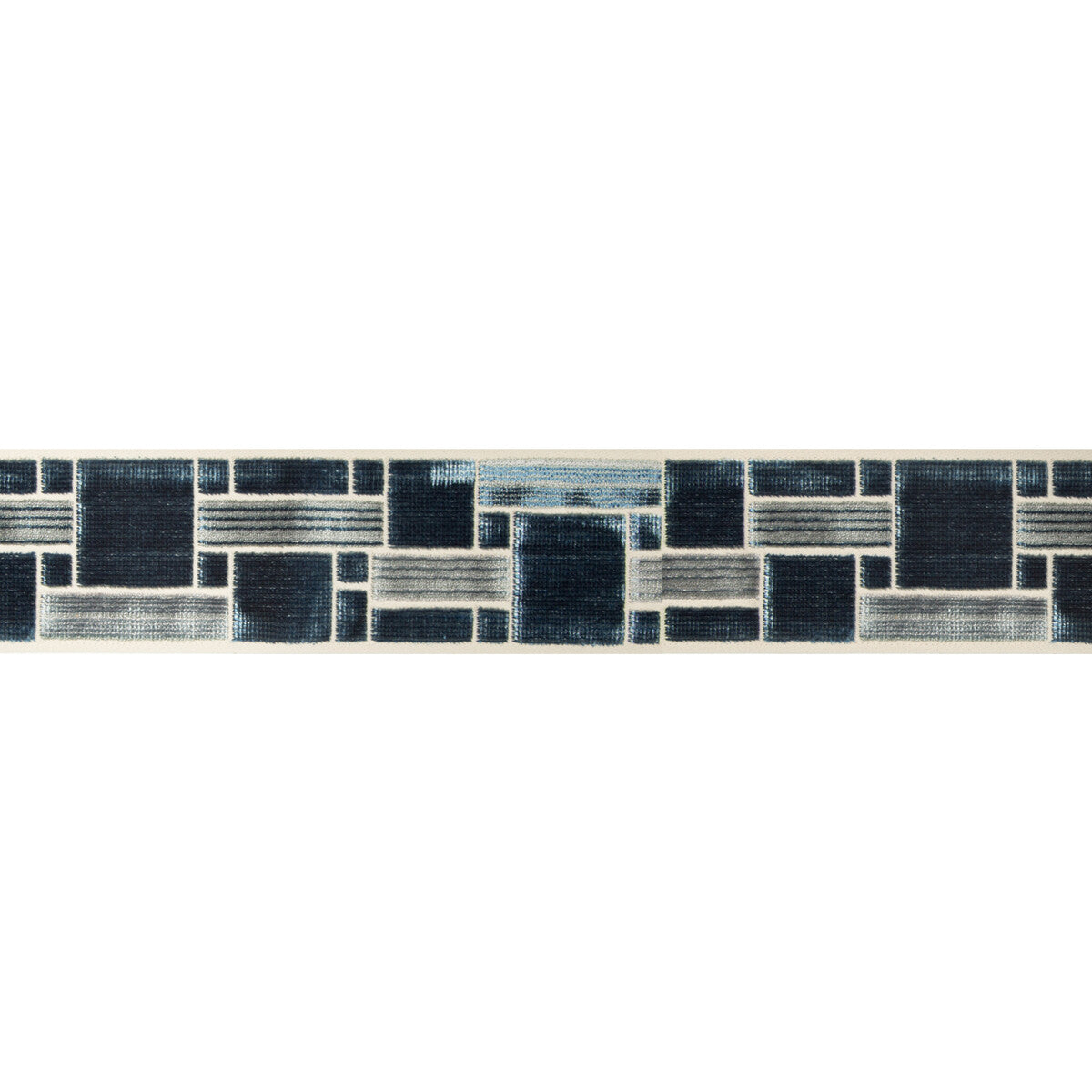 KRAVET DESIGN T30780.551.0 BRICK PATH INDIGO TRIM - Eade's Wallpaper
