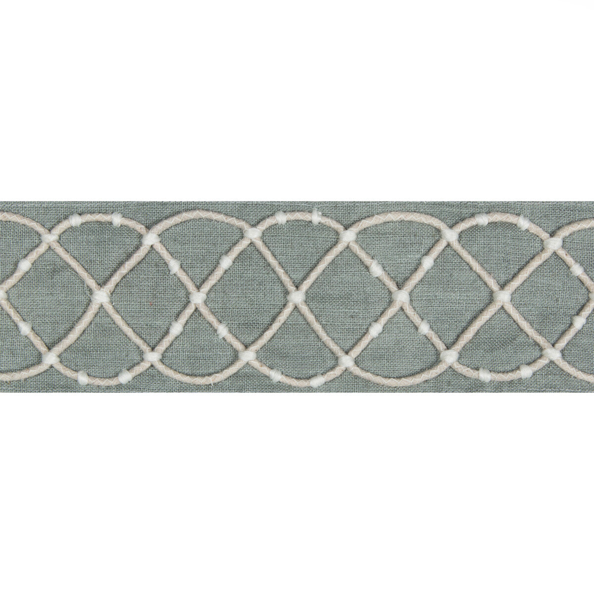 KRAVET BASICS T30800.1101.0 FISHERMAN'S NET SILVER TRIM - Eade's Wallpaper