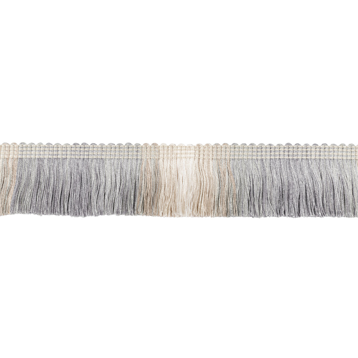 KRAVET COUTURE T30824.11.0 DAINTREE FRINGE PEWTER TRIM - Eade's Wallpaper