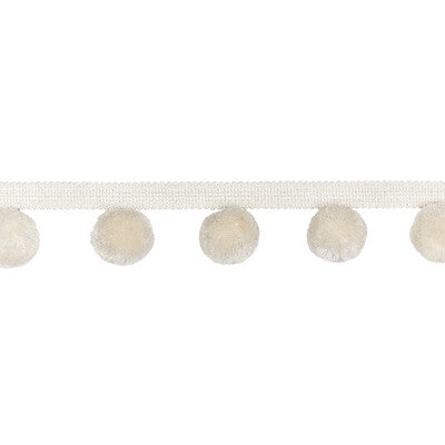 KRAVET COUTURE T30827.101.0 PARADISE POMS IVORY TRIM - Eade's Wallpaper