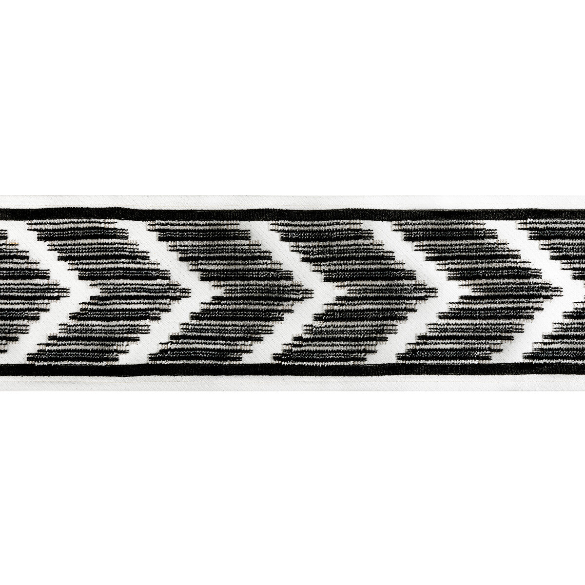KRAVET COUTURE T30828.81.0 CHEVRON VELVET TAPE NOIR TRIM - Eade's Wallpaper