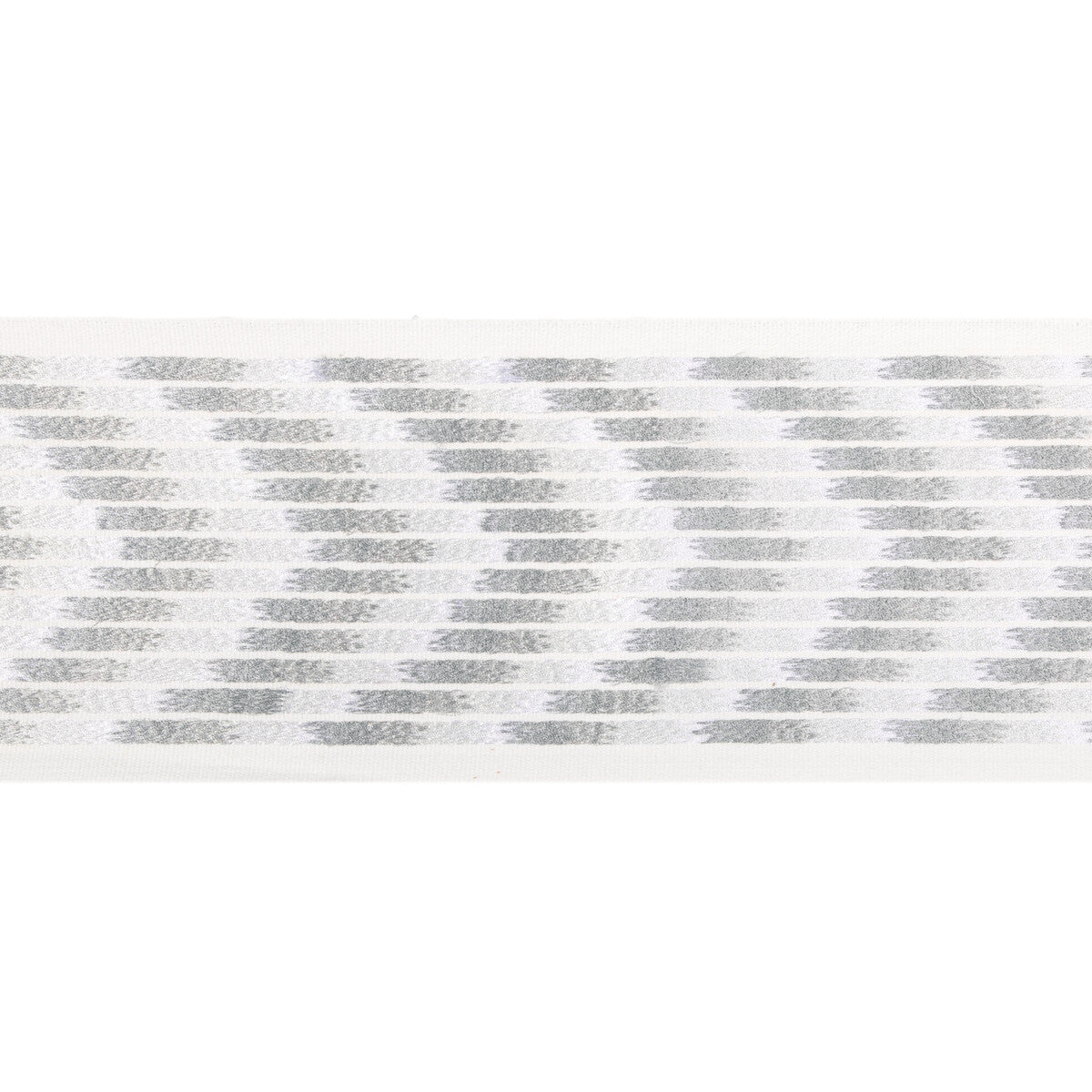 KRAVET COUTURE T30839.11.0 CHEVRON WIDE TAPE SILVER TRIM - Eade's Wallpaper