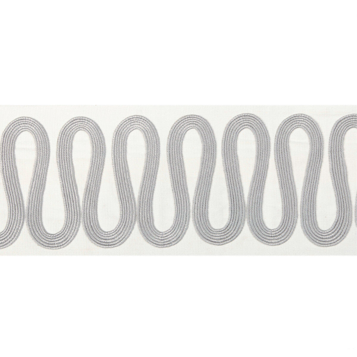 KRAVET COUTURE T30840.11.0 WIGGLE WIDE TAPE GREY TRIM - Eade's Wallpaper
