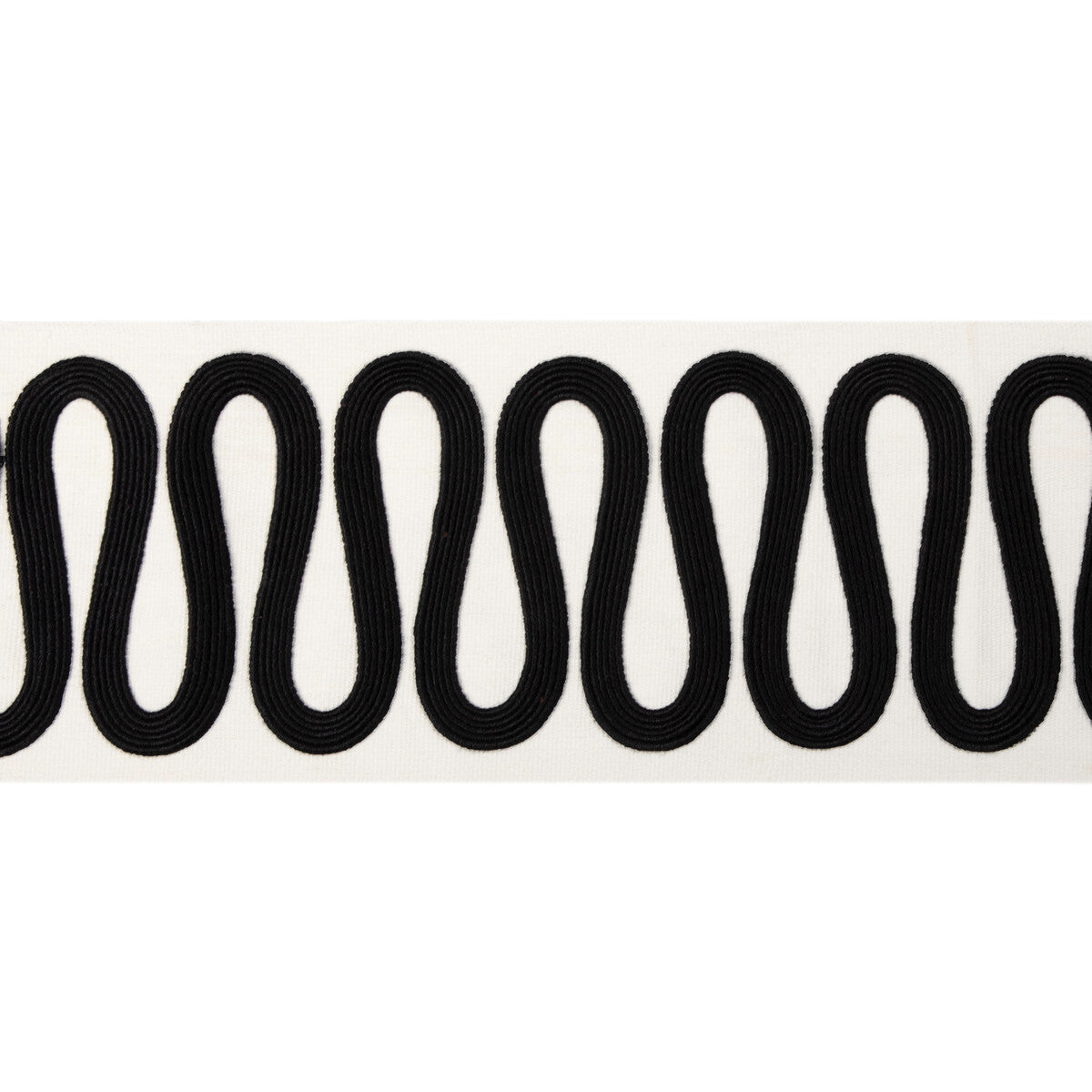 KRAVET COUTURE T30840.81.0 WIGGLE WIDE TAPE NOIR TRIM - Eade's Wallpaper