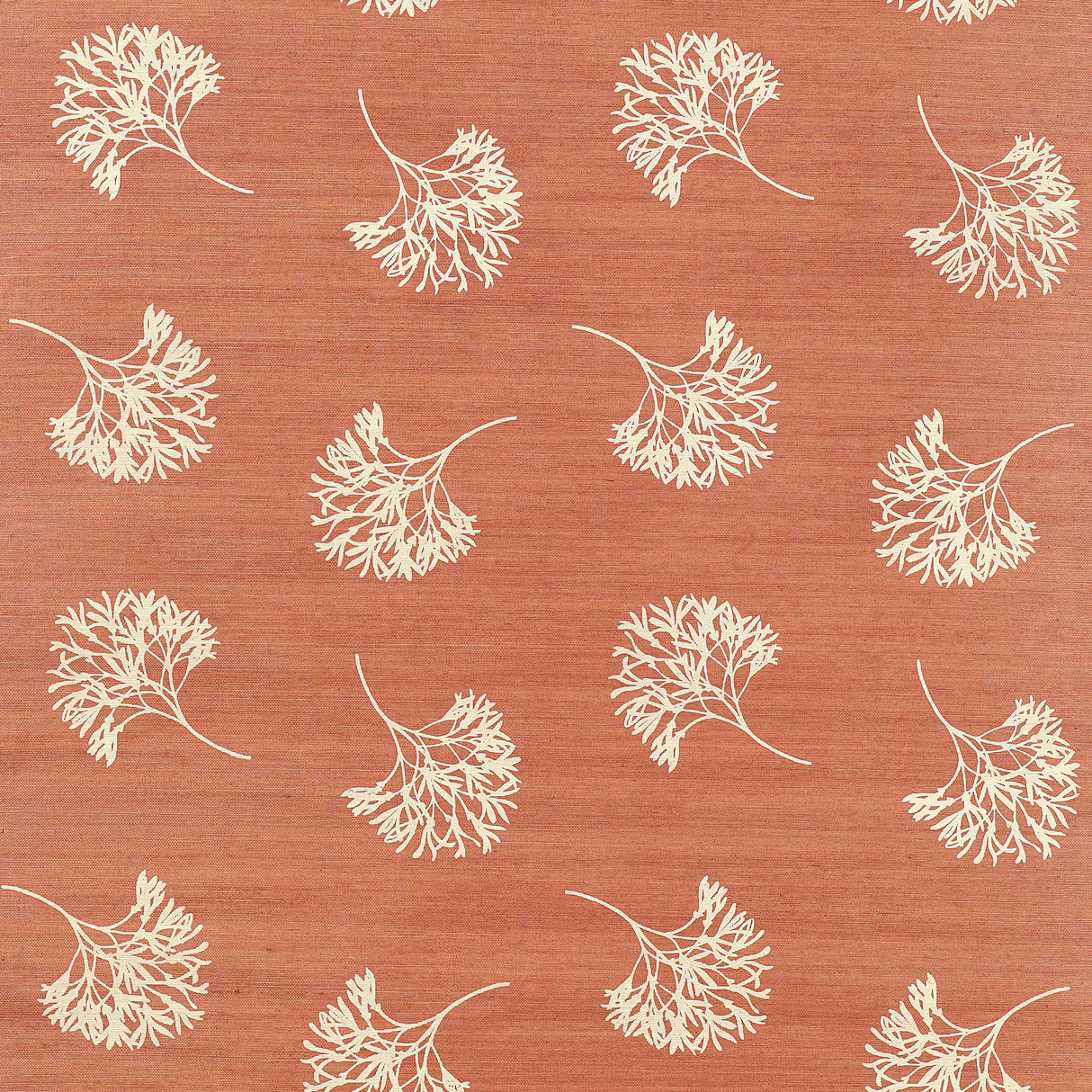 Thibaut T3625 ANDROS Cream on Coral Wallpaper