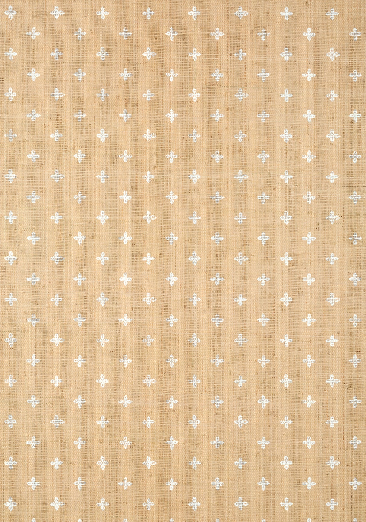 Thibaut T36450 BETHANY White on Natural Wallpaper