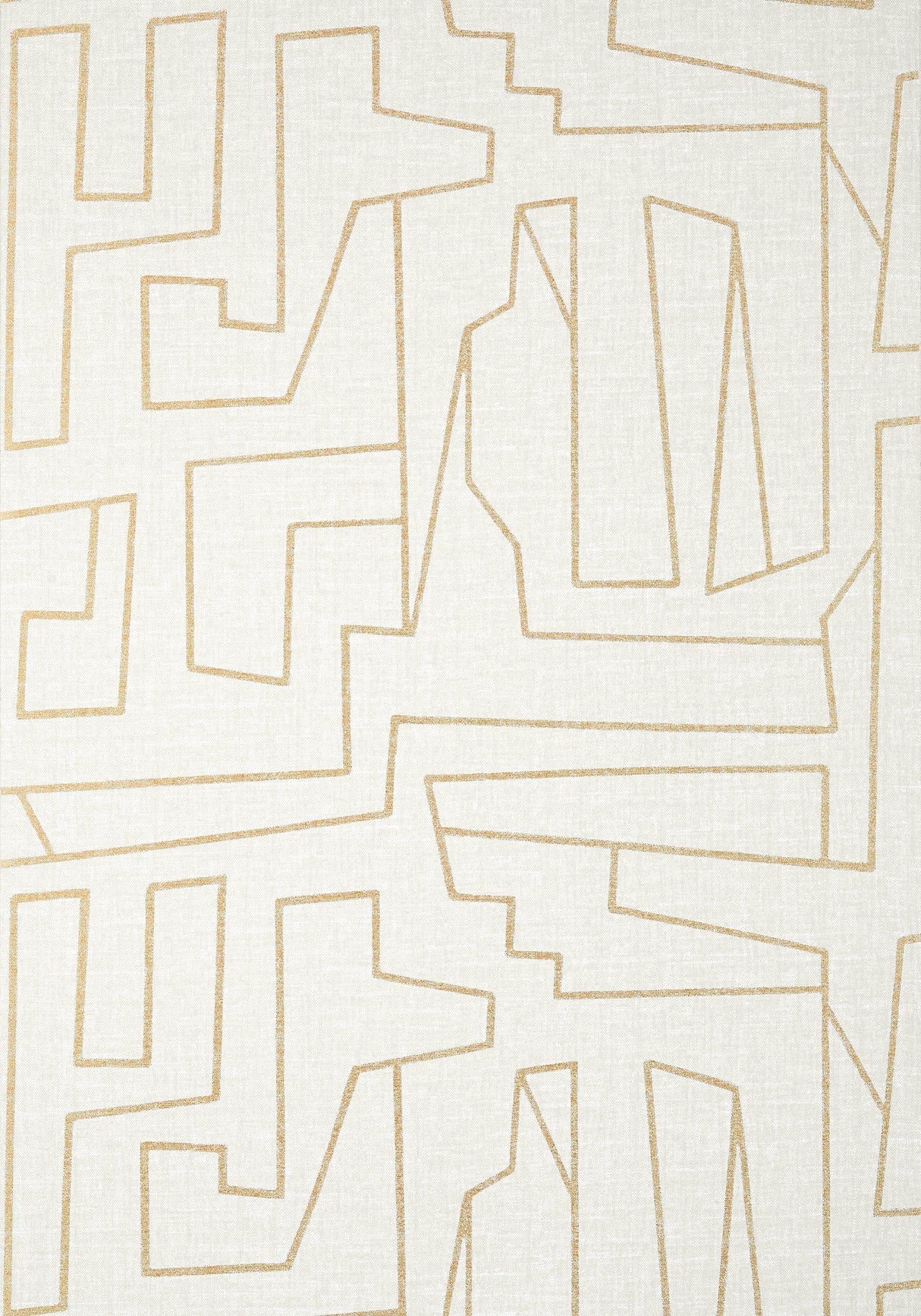 Thibaut T41029 MATRIX Metallic Gold on Beige Wallpaper