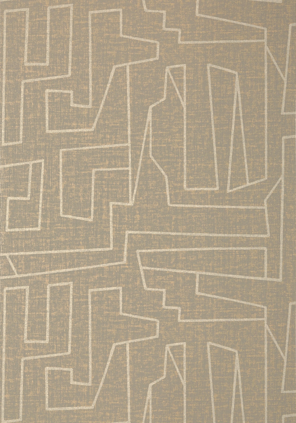 Thibaut T41034 MATRIX Metallic Gold and Grey Wallpaper