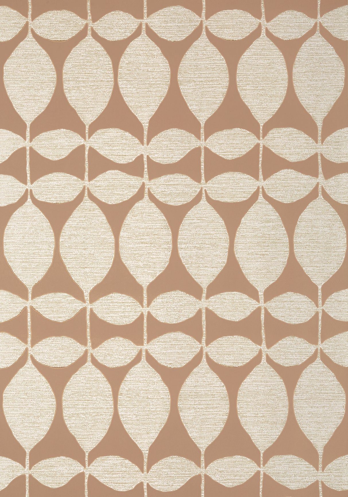 Thibaut T41046 LOLA Metallic Pewter on Rust Wallpaper