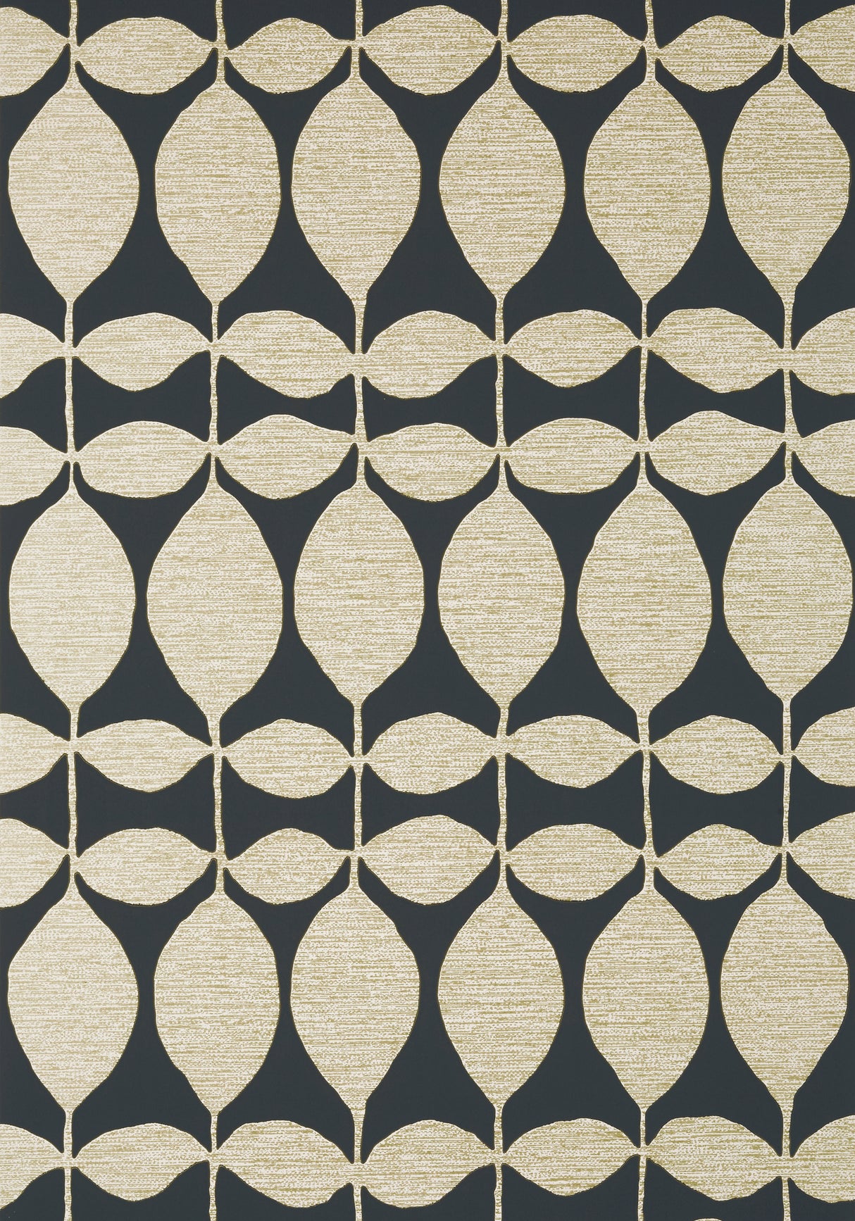 Thibaut T41047 LOLA Metallic Gold on Black Wallpaper