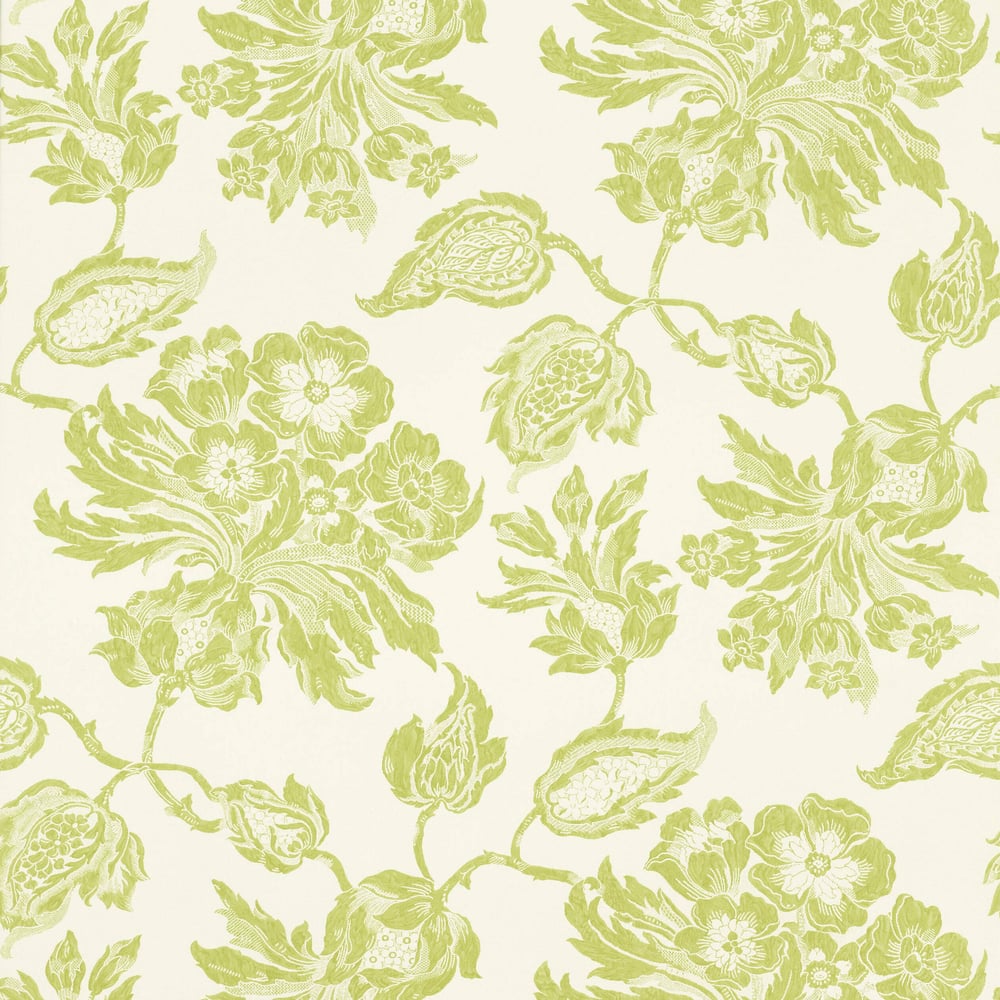Thibaut T4106 HELENA Lime Green Wallpaper
