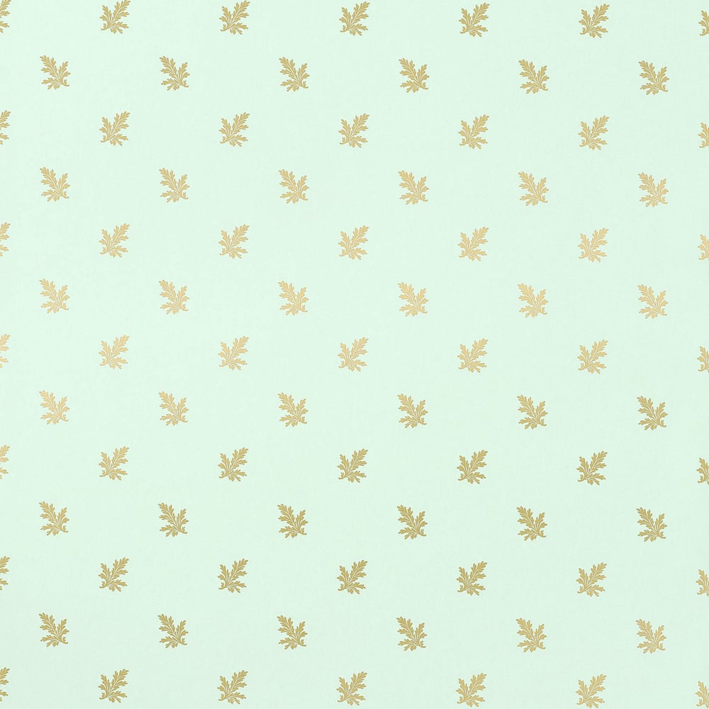 Thibaut T4180 COTSWOLD Metallic Gold on Aqua Wallpaper