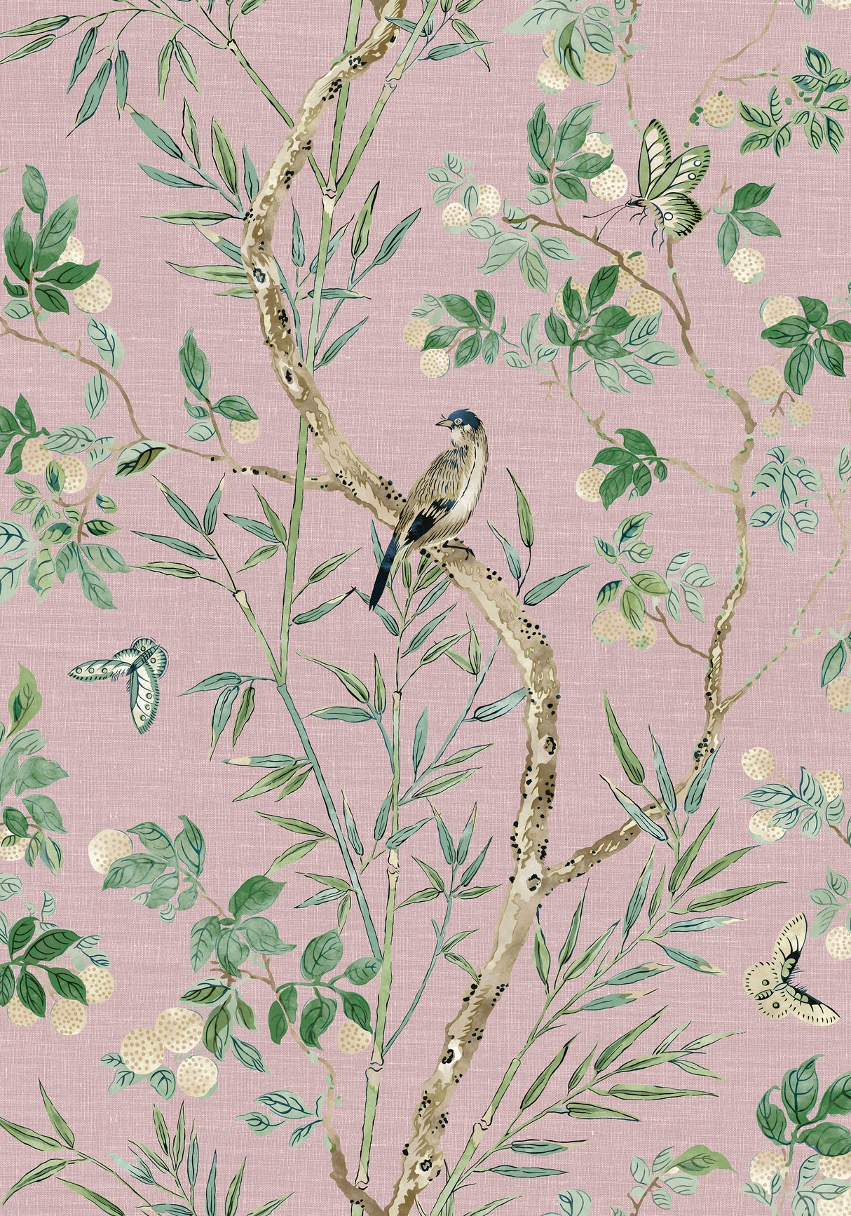 Thibaut T42011 CLAIRE Lavender Wallpaper