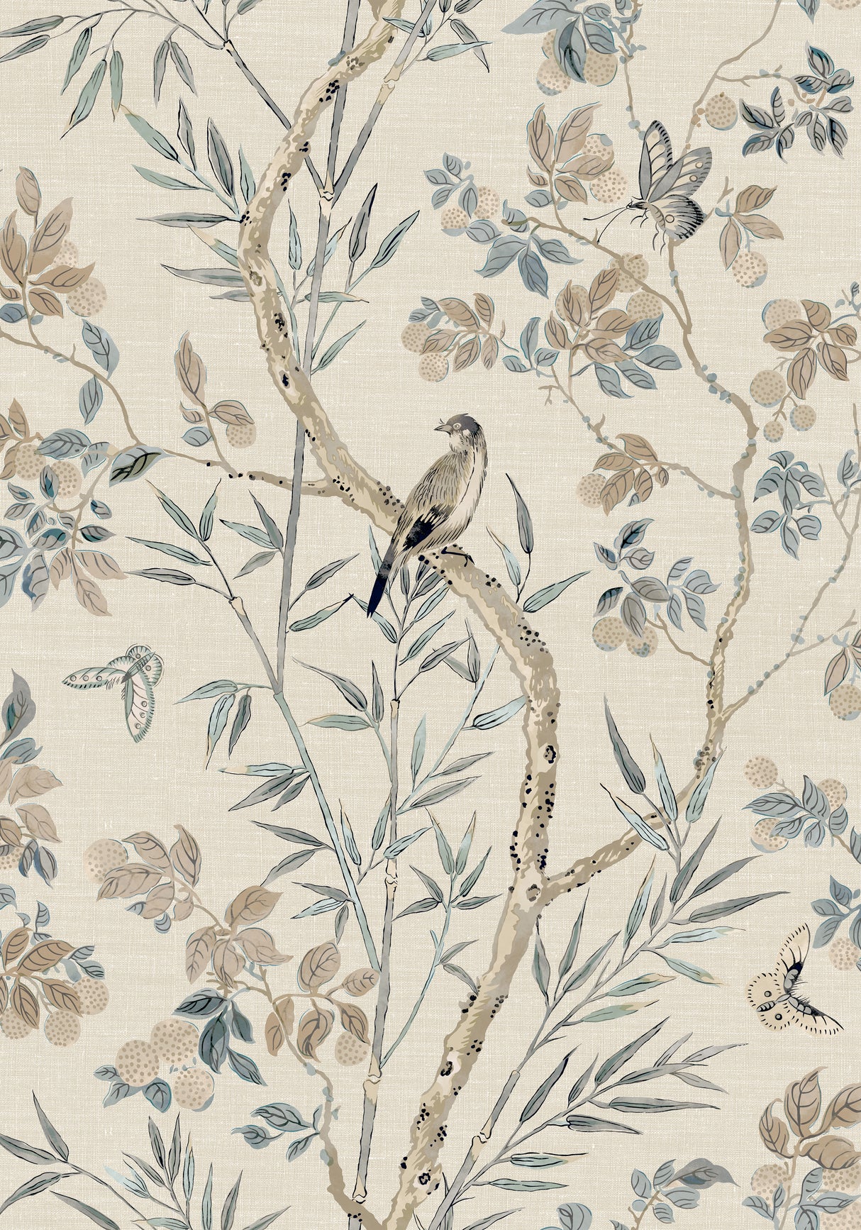 Thibaut T42012 CLAIRE Neutral Wallpaper