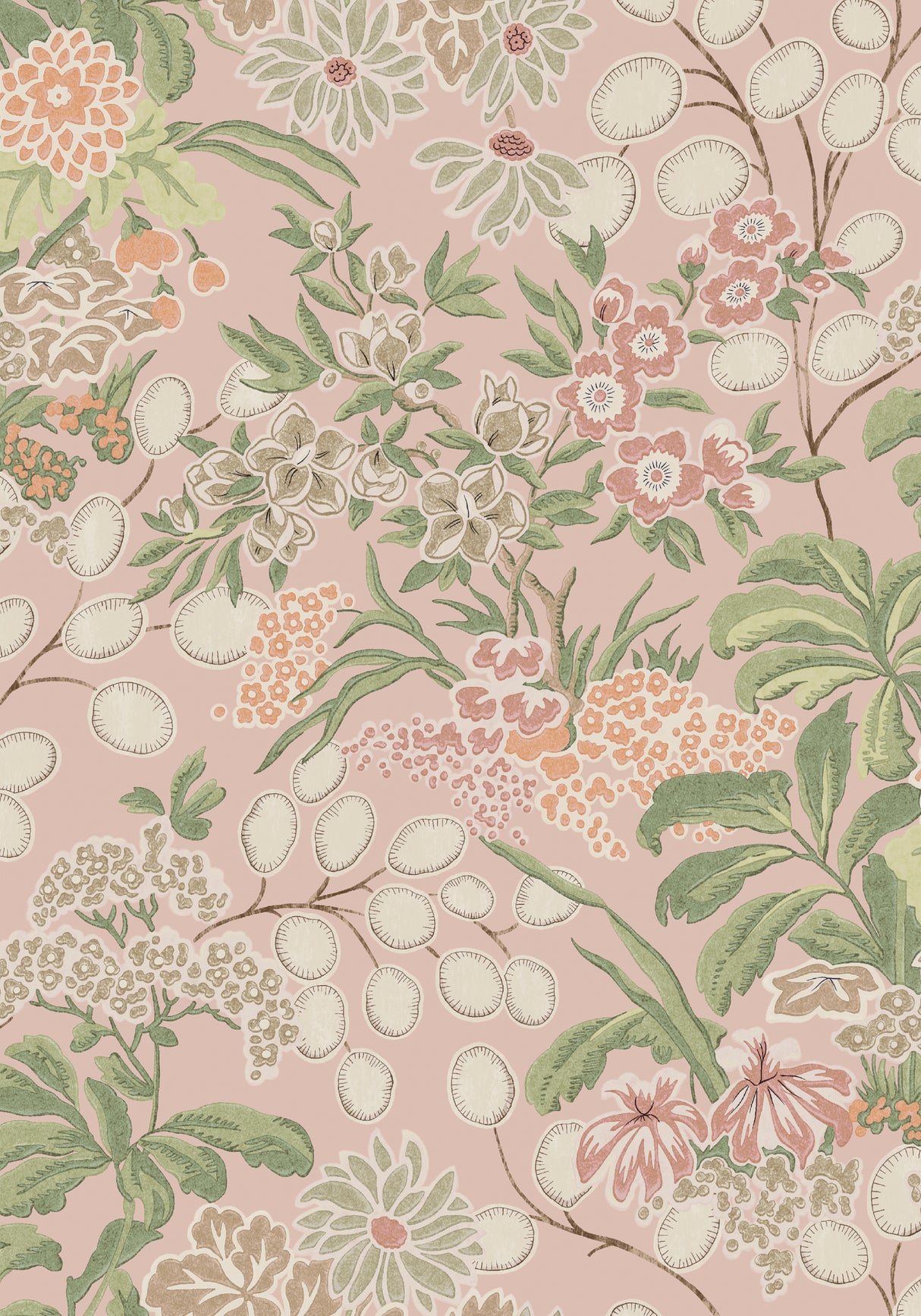 Thibaut T42036 MEADOW Blush Wallpaper