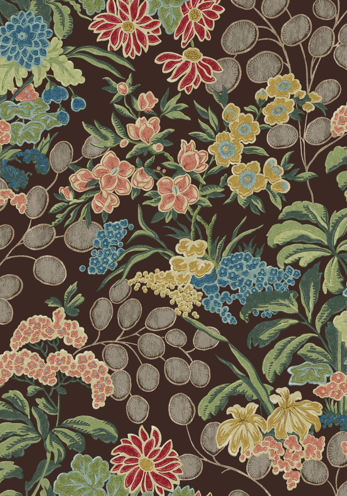 Thibaut T42037 MEADOW Brown Wallpaper