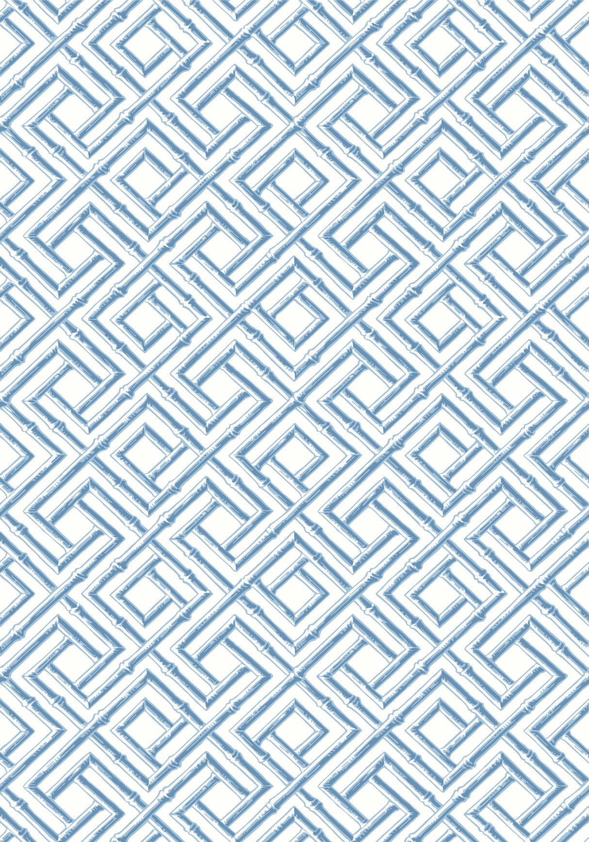 Thibaut T42048 FRENCH LATTICE Blue Wallpaper